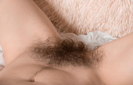 Rangy babe Camille unveiling tiny tits and spreading her legs 